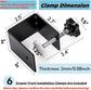 6 Pack C Clamps, 2 Inch Drawer Front Installation Clamp, Heavy Duty Cold Rolled Steel Desk Fixing Clip for Cabinet Mounting, Woodworking, Welding, and Building