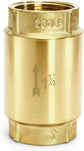 1-1/4 Inch Brass Check Valve, Universal One Way In Line Valves with Backflow Prevention, No Return Female Pipe Thread for Garden Hose Well Pumps Irrigation Systems, 1.25&