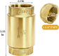 1-1/4 Inch Brass Check Valve, Universal One Way In Line Valves with Backflow Prevention, No Return Female Pipe Thread for Garden Hose Well Pumps Irrigation Systems, 1.25&