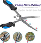 Vishaaktang - Hook Remover - Stainless Steel - Long Nose Hook Remover - With Sheath and Lanyard - Suitable for Line Clippers