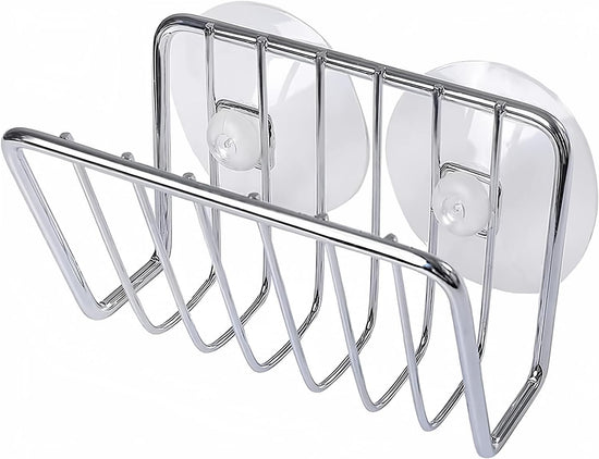Sponsrek - Kitchen Gully Stone Sponsrek - Stainless Steel Suction Cup - Sponsholder - Silver