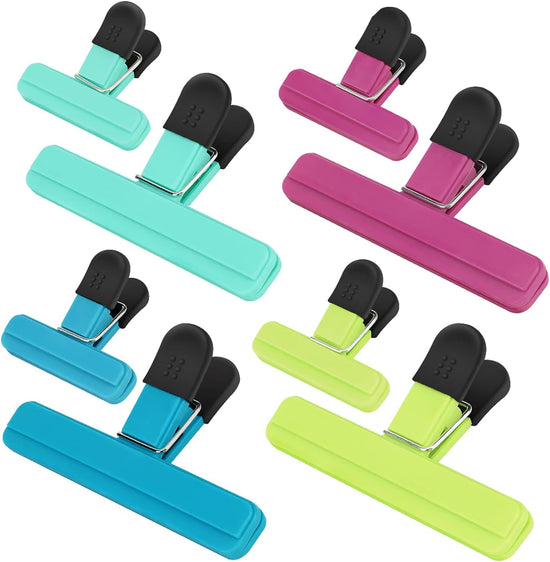 Potato chip clips - 8-pack - Food clips - Bag opening clips - For food storage - Snack preservation - Bag sealing clips - Moisture-resistant sealing clips