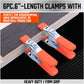 Spring Clamps - Set of 6 - 6 inch - Heavy Duty Spring Clamps - Metal Spring Clamps - Fastening Clamps - A-frame Clamps - Fastening Clamps for Woodworking - Jaw Opening 2.5 inch