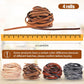Cowhide rope - 4 rolls - 3mm - 5 meters - Real leather rope - Natural edge strip - Braided rope - Leather strip - DIY jewelry accessories - Braided bracelet - Handbag - 4 colours