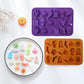 Halloween Molds - Silicone Molds - Chocolate Molds - 2-Pack - 3D Halloween Chocolate - Candy - Gummy Molds - Skull - Pumpkin - Bat - Ghost - Witch Hat - Spider - Tombstone - Shape Molds