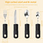 Foldable cutlery - Four-piece cutlery set - Weighted cutlery for hand tremors - Weighted silverware for Parkinson&