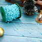 Artificial pearl string - pearl beads - suitable for blue weddings - bridal bouquets - do-it-yourself crafts - table decorations - Christmas decoration for a party - light blue - 60 meters