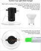 Professional lamp changing set - Lamp remover - Lamp removal and installation - 3-piece set - Suitable for light bulbs with high ceilings with standard, spotlight and recessed changers