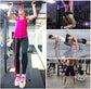 Resistance Band - 4-Pack - With Handle & Door Buckle - Storage Bag - Fitness Bands - Pull-Ups - Strength Training - Elastic Cords - Men & Women - Yoga Stretch - Assisted Pull Bands