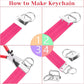 Keychain Hardware Kit - 50 pieces - Lanyard Keychains - 1 inch - With Keychain Pliers - Hardware Supplies for Keychains and Wrist Clips