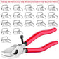Keychain Hardware Kit - 50 pieces - Lanyard Keychains - 1 inch - With Keychain Pliers - Hardware Supplies for Keychains and Wrist Clips