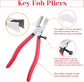 Keychain Hardware Kit - 50 pieces - Lanyard Keychains - 1 inch - With Keychain Pliers - Hardware Supplies for Keychains and Wrist Clips