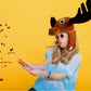 Funny reindeer antlers - elk warmers - hunter boots - funny animal theme - 3D reindeer - men&