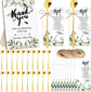 Party gifts - Wedding - Tea strainers - 25 pieces - Heart-shaped spoons - Stainless steel - Coffee and dessert spoons - Green plants for weddings - Thank you tape and string