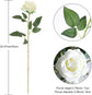 Artificial Flowers - 12 pieces - Rayon Flowers - Realistic Rose Bouquet - Long Stems - Suitable for Home - Wedding - Party - Decoration - White
