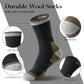 Heren walking socks - woolen socks - 5 pairs - fleece lined - thick - warm - winter socks with crew neck - suitable for cold weather