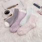 Non-slip socks - Coral fleece socks - with grip - lint-free - suitable for ladies - 4 pairs - gift