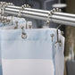 Shower Curtain Hooks - Stainless Steel - Metal - Double Sliding Clasp - Shower Curtain Rings - Suitable for Bathrooms - Double Shower Curtains - Shower Curtains - 12-pack - Nickel-coloured