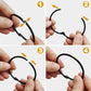 Shower Curtain Hooks - 24-pack - Stainless Steel - Multifunctional - Open Rings - Smooth Sliding - Round - Black - Shower Curtain Rings - Push Button Design