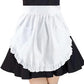 White apron - Waitress apron - Ladies - Waist apron - With two pockets - Half apron - Waitress - Server - Role play - Kitchen cooking restaurant coffee shop