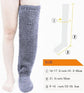 Home Socks - Overknee Fleece Socks - 55cm - Fleece Slipper Socks - Fluffy - Long Leg - Warm Pants - Winter - Home Sleep Socks - Light Grey
