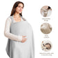 Breastfeeding bib - Smooth woven fabric for breastfeeding babies - Breathable - Pure cotton - Breastfeeding covers - Breastfeeding bib for mothers - Multifunctional car seat cover - Beige