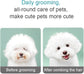 Flea comb for dogs and cats - Dog grooming tool - For removing tear stains, fleas, mange and lice