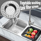 RVS kitchen drain plug - standard drain plug and hair/food catcher for bathroom - kitchen and shower (7.6 cm outer diameter - 4.5 cm inner diameter - 2-pack)