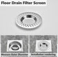 RVS kitchen drain plug - standard drain plug and hair/food catcher for bathroom - kitchen and shower (7.6 cm outer diameter - 4.5 cm inner diameter - 2-pack)