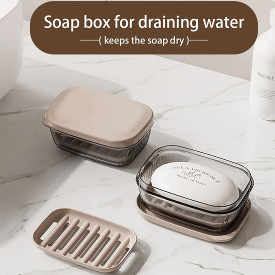 Travel soap box - soap holder - soap box with lid - portable soap box - sealable with lid - waterproof and moisture resistant - suitable for travel - camping - outdoors - gym - bathroom