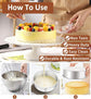 2-Pack 6-Inch Cake Pans Non-Stick Deep Aluminium Round Cake Pans with Removable Bottom for Baking - Baking - Weddings - Birthdays - Christmas Celebrations