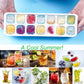 Ice cube trays - 4-pack - reusable silicone - easy to release - flexible ice cube trays for 56 ice cubes with leak-proof, removable lids - BPA-free - durable and dishwasher safe