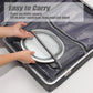 Foldable sink (5 litres) - Foldable basin - plastic sink - expandable water basin - portable food storage bowl for camping - multi-functional outdoor basin for travel (M - grey)