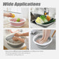 Foldable sink (5 litres) - Foldable basin - plastic sink - expandable water basin - portable food storage bowl for camping - multi-functional outdoor basin for travel (M - grey)