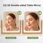 Desk mirror with standard 1x/3x magnification - double-sided - 360-degree swivel - portable vanity mirror with magnifying glass