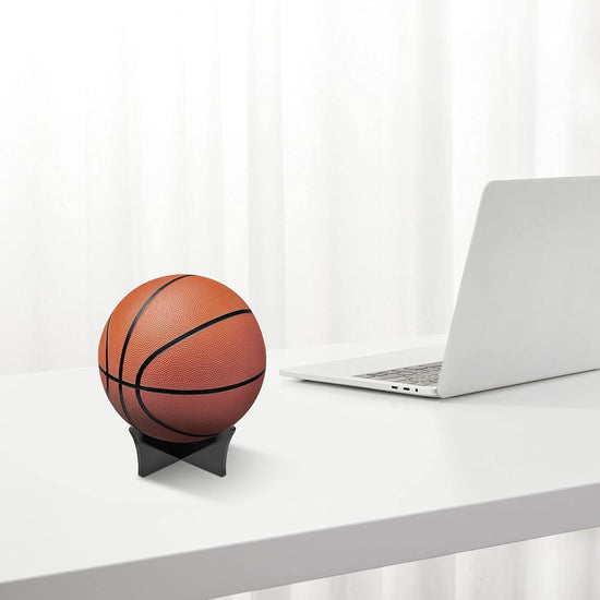 Ball Standard - Acrylic - Football, Basketball, Soccer, Volleyball, Rugby, etc. Display Standard - Ball Holders - 6 pieces - Black