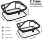 Transparent toilet bags - 2 pieces of portable makeup bags. Transparent cosmetic bag with handle - zip - waterproof travel bag