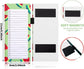 Magnetic shopping list for the fridge (2-piece) - 100 sheets - tear-off notepad with pen clip for shopping - to-do list and meal planning (watermelon)
