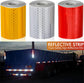 Reflective tape stickers - 3 rolls - White, yellow, red - Reflective tape - Safety warning strips - Traffic signs - Reflective signs - Stickers - 5 cm * 3 m
