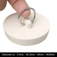 Set of 4 sink plugs - drain plugs - rubber drain stoppers and kitchen sink plugs with hanging ring - Suitable for bathtubs and bathrooms (4 sizes)