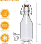 Clip-on glass storage bottle with lid for brewing beer, wine, spices, drinks, oil, vinegar, kombucha and water