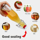 Clip-on glass storage bottle with lid for brewing beer, wine, spices, drinks, oil, vinegar, kombucha and water