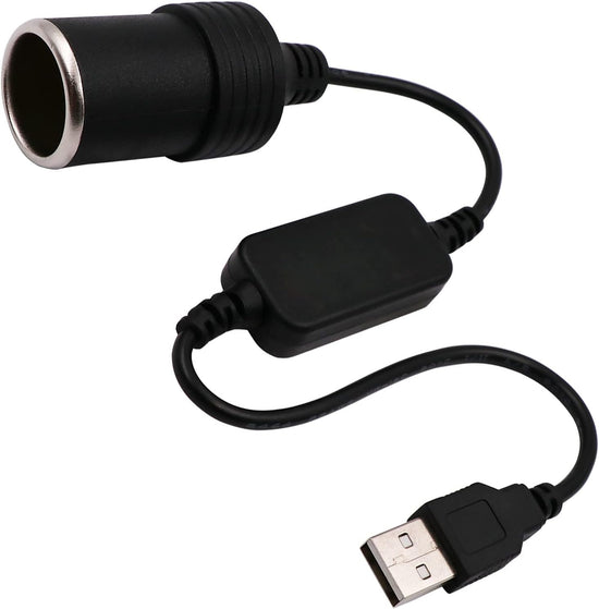 USB A male to 12V car cigarette lighter female adapter cable (max. 8W)