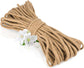 10m jute rope - 8mm thick jute rope - naturally braided jute garden rope for cat scratching post rope - gardening - camping - decoration - gift wrapping and craft decoration (brown)