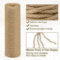 10m jute rope - 8mm thick jute rope - naturally braided jute garden rope for cat scratching post rope - gardening - camping - decoration - gift wrapping and craft decoration (brown)