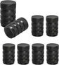 8 valve caps - black dust caps for car tyres - valve caps - durable universal aluminium dust caps for cars - bikes - trucks and motorcycles