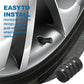 8 valve caps - black dust caps for car tyres - valve caps - durable universal aluminium dust caps for cars - bikes - trucks and motorcycles