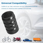 8 valve caps - black dust caps for car tyres - valve caps - durable universal aluminium dust caps for cars - bikes - trucks and motorcycles
