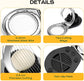 Egg Slicer - Egg Slicer - Heavy-Duty Egg Slicer for Hard-Boiled Eggs - Strawberry Decorating Slicer - Stainless Steel Wire - 3 Cutting Methods - Dishwasher Safe
