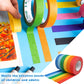 6 rolls of coloured sticky tape - removable coloured tape (1 cm * 13 m) - coloured tape suitable for office and home crafts - used for wall decorations - art - lettering and crafting Rainbow sticky tape
